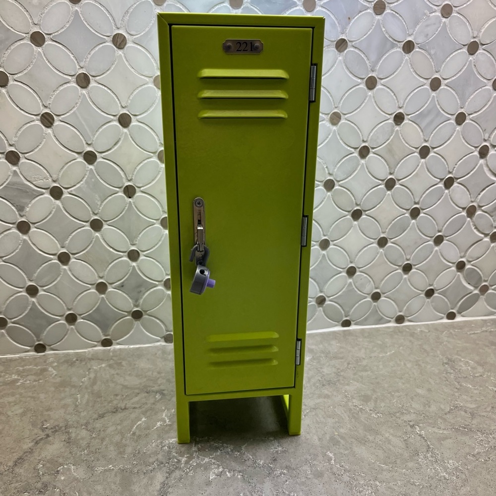 American Girl Doll Lime Green Metal School Locker For 18 Inch Dolls